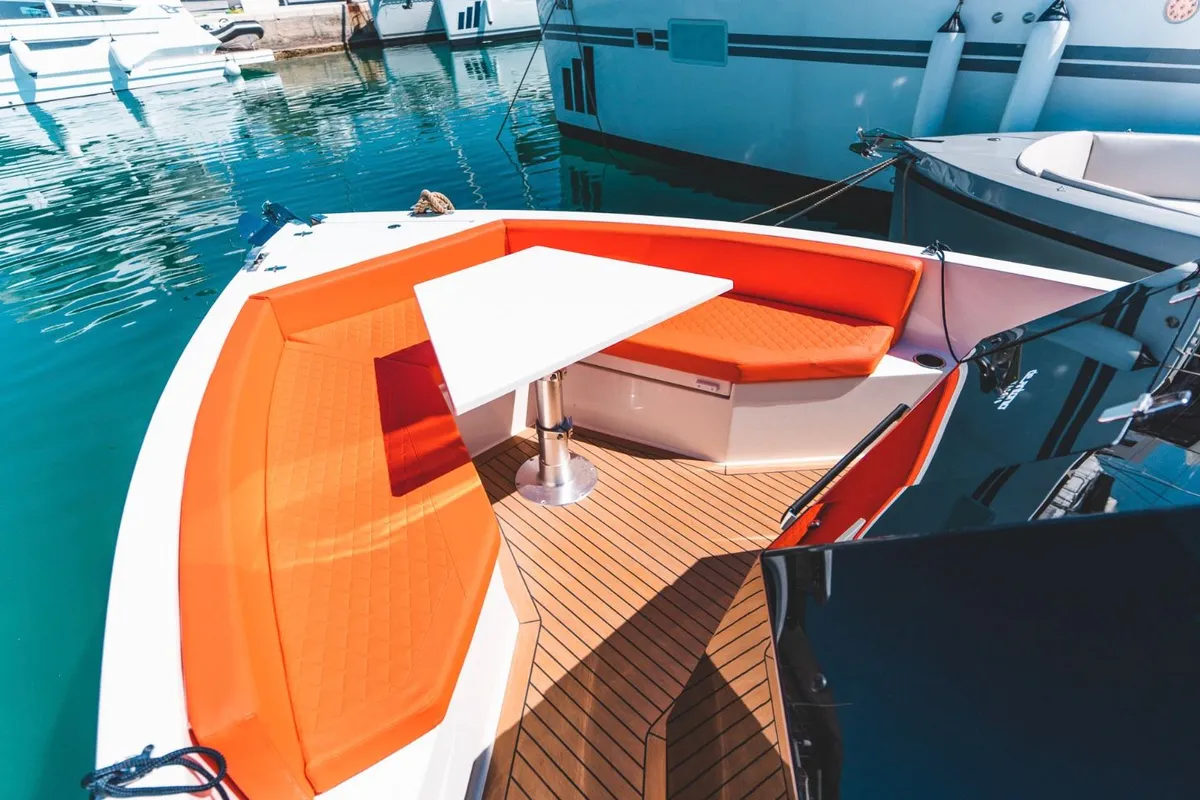 Lav, a De Antonio Yachts De Antonio D28 Cruiser motorboat at Seget Donji, Croatia