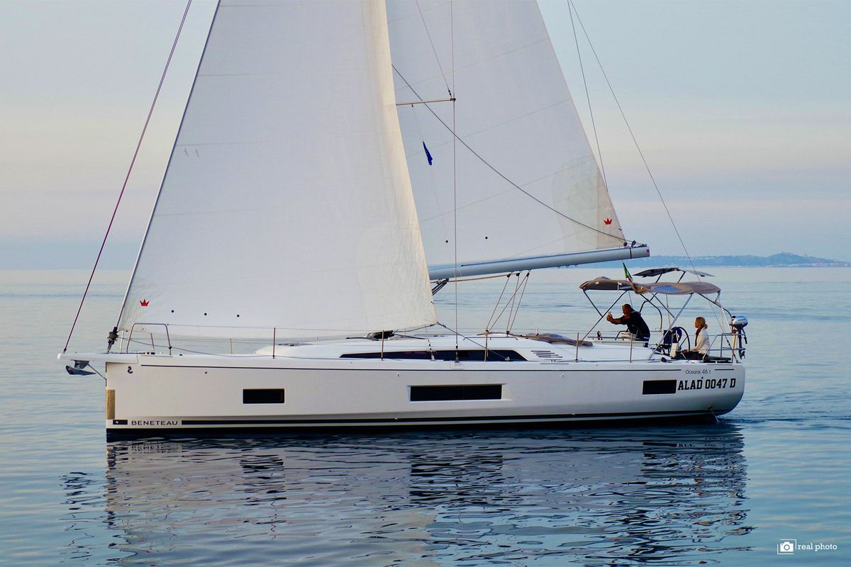 Exterior view of Arianna - Water maker, Solar Panel, a Beneteau Oceanis 46.1 sailboat at Tonnarella, Italy