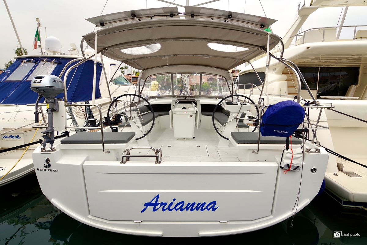 Exterior view of Arianna - Water maker, Solar Panel, a Beneteau Oceanis 46.1 sailboat at Tonnarella, Italy