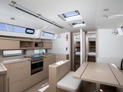 Galley of Contessa di Mare, a Beneteau Oceanis 46.1 sailboat at Općina Medulin, Croatia