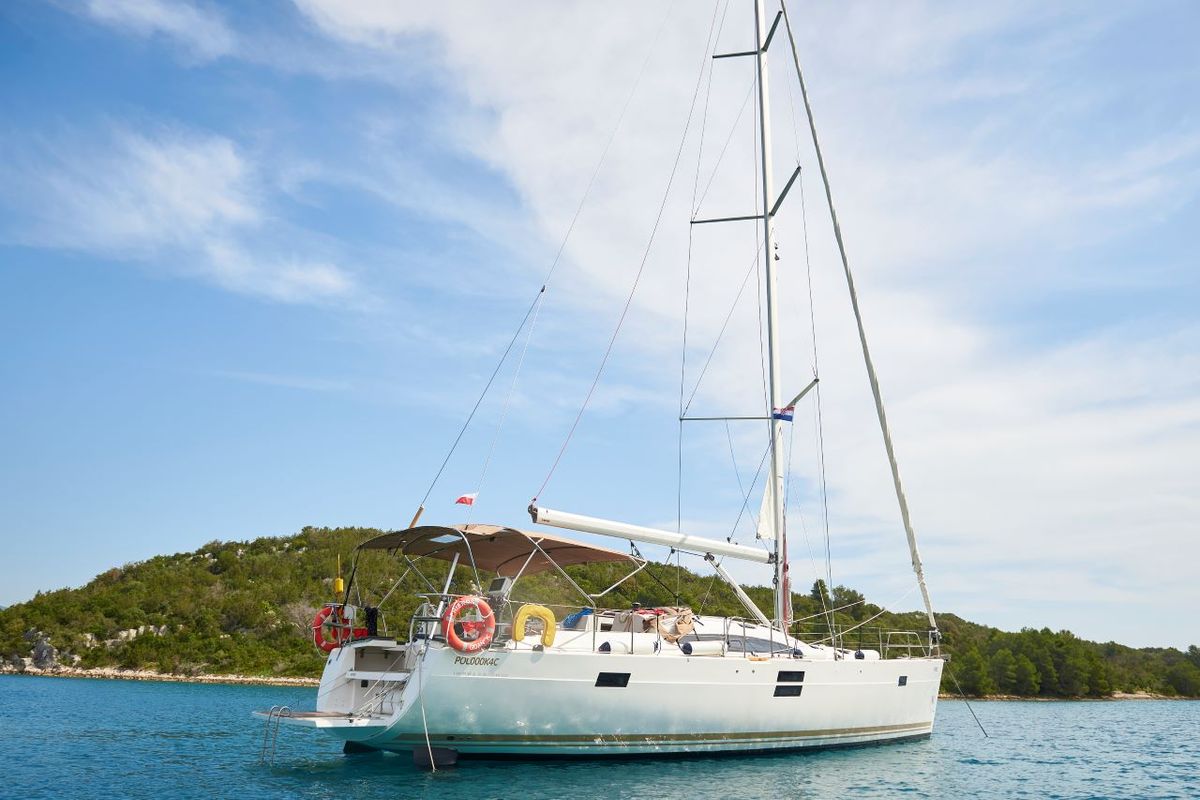 Exterior view of Friends, a Elan Impression 50 sailboat at Grad Pula, Croatia