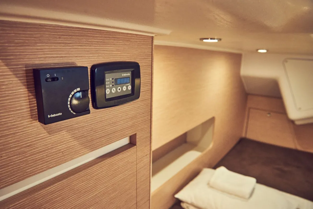 Cabin on Friends, a Elan Impression 50 sailboat at Grad Pula, Croatia