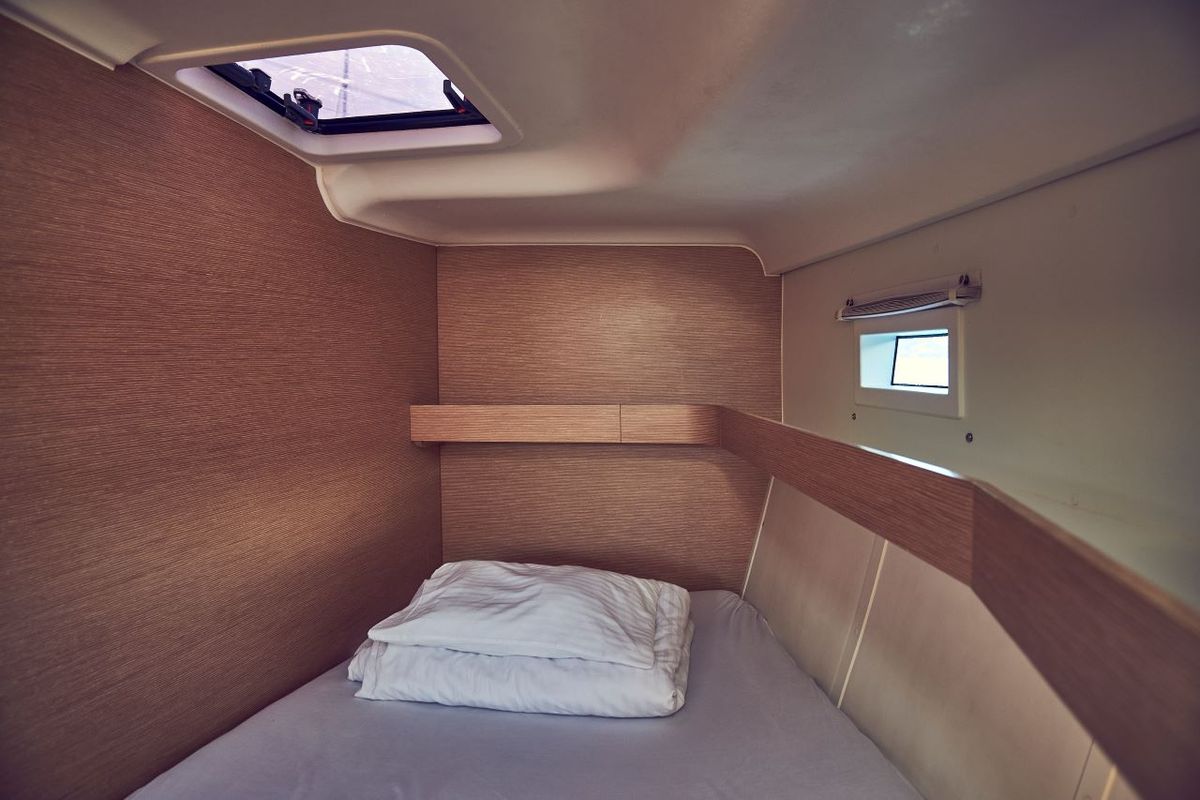 Cabin on Friends, a Elan Impression 50 sailboat at Grad Pula, Croatia