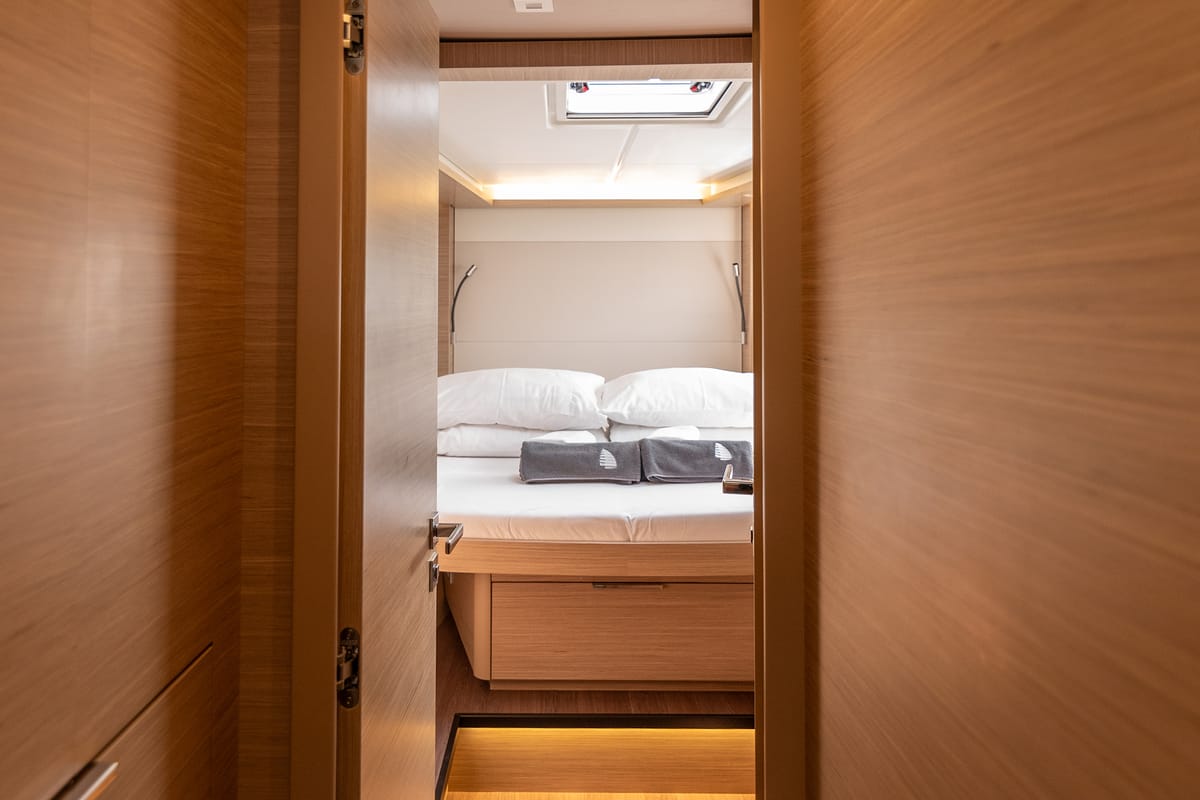 Cabin on Felix, a Lagoon 46 catamaran at Grad Kaštela, Croatia