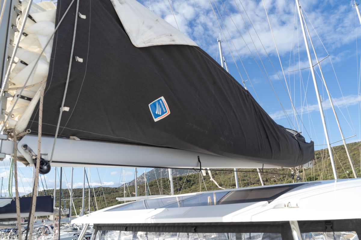 Mimi, a Lagoon 46 catamaran at Olbia, Italy