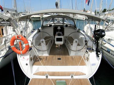 Cockpit of MH 60, a Bavaria Cruiser 41 sailboat at Murter, Croatia