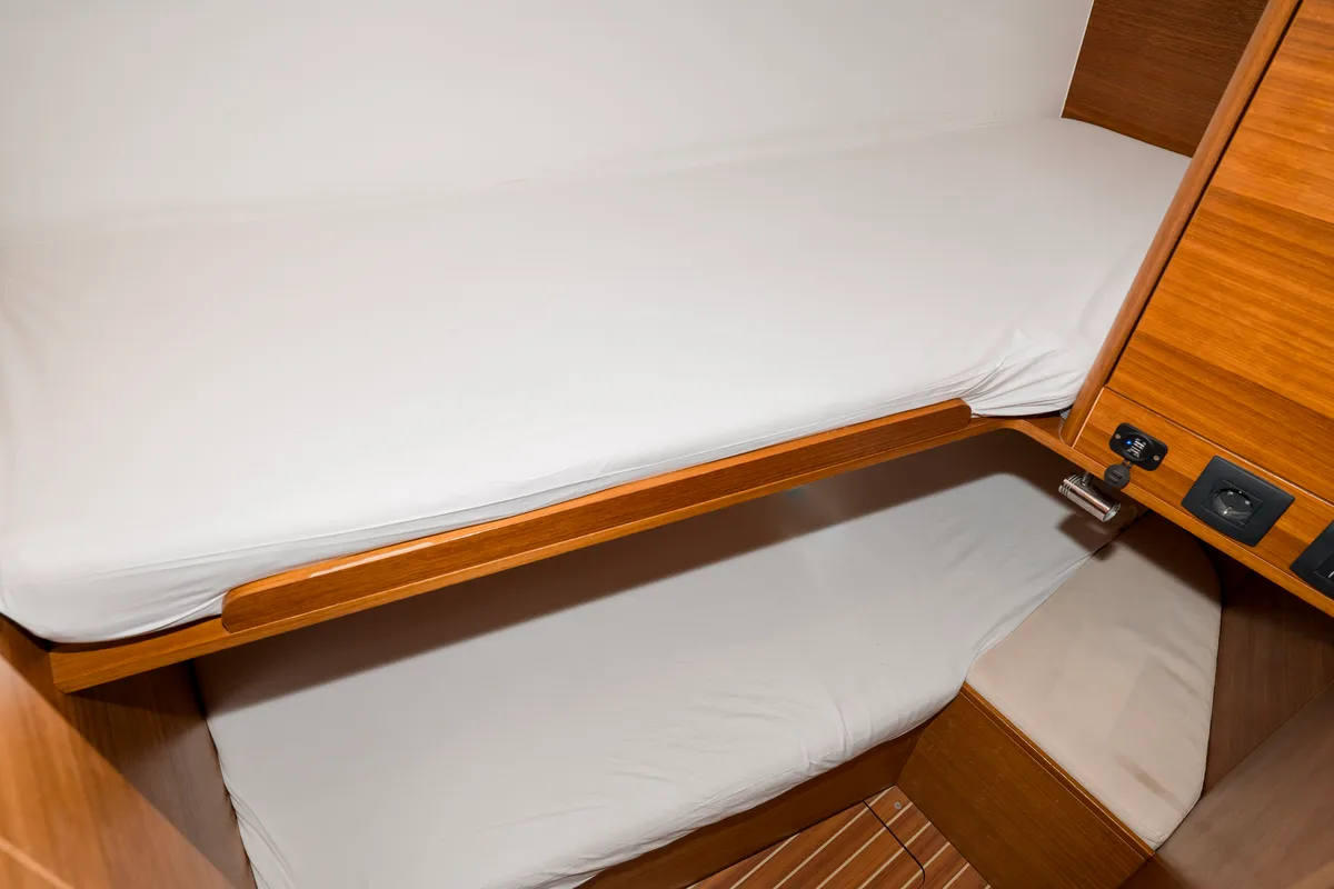 Cabin on Diana, a Elan Impression 45.1 sailboat at Pirovac, Croatia