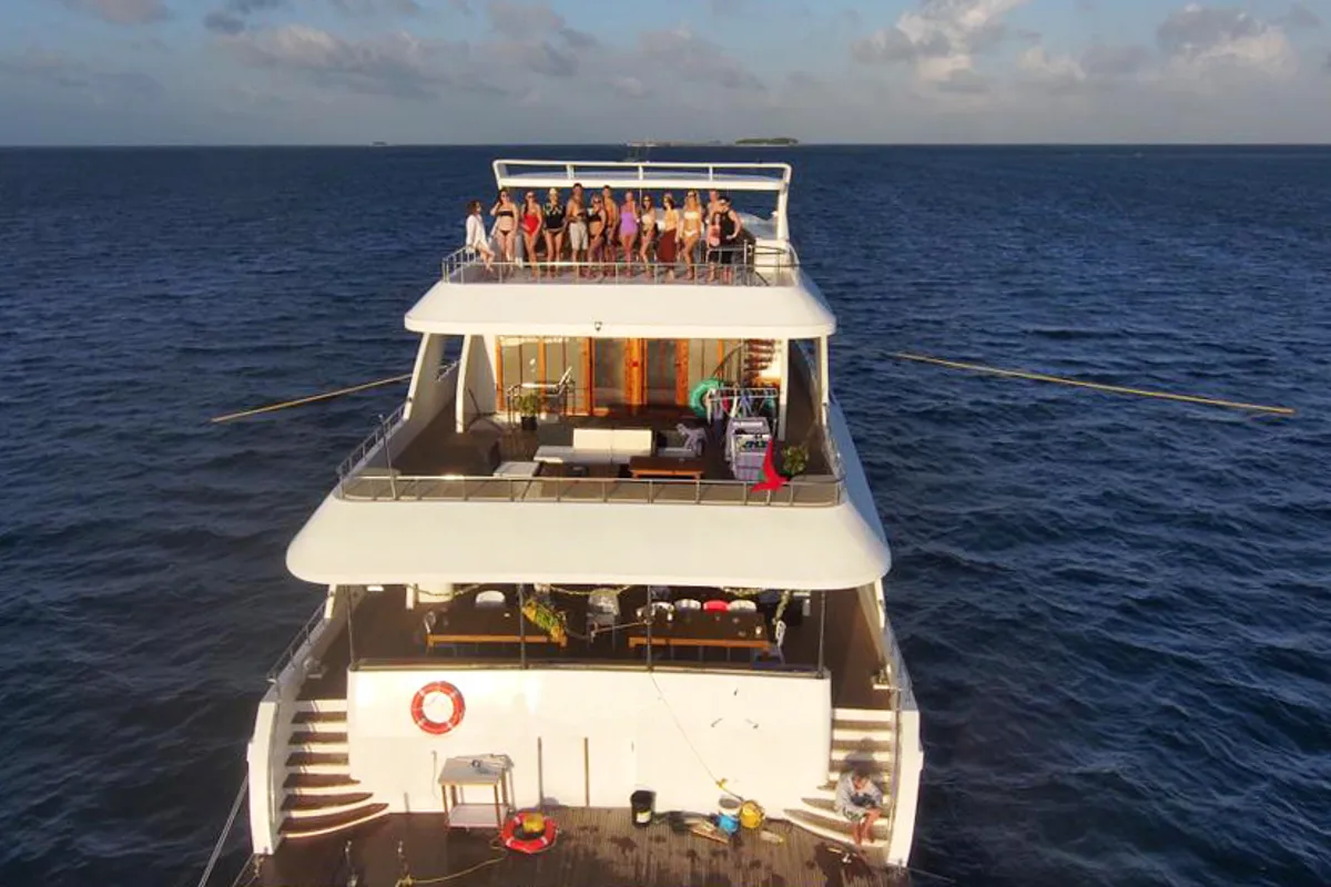 Deck of North Seven Liveaboard, a Custom Made North Seven yacht at Malé, Maldives