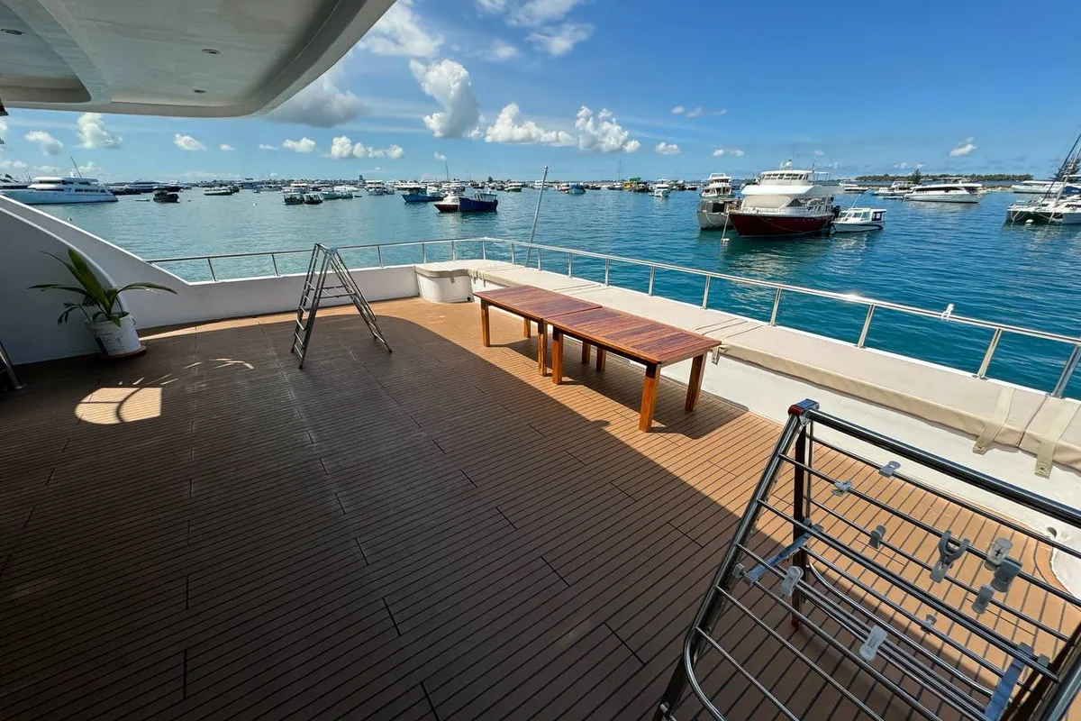 Deck of North Seven Liveaboard, a Custom Made North Seven yacht at Malé, Maldives