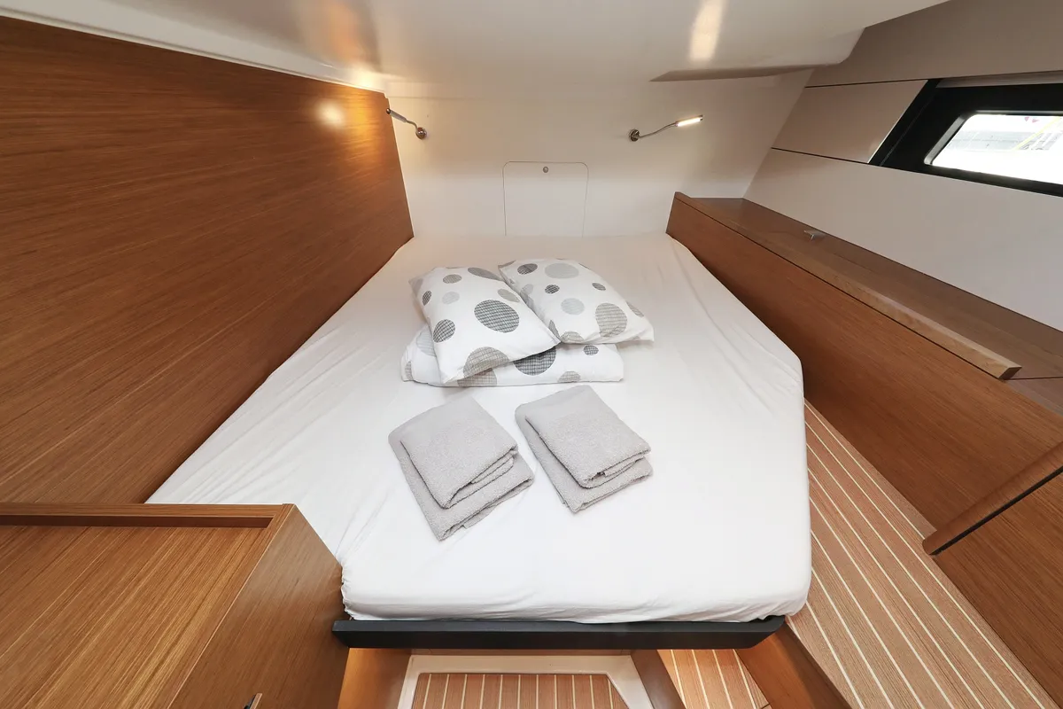 Cabin on Nami, a Hanse Yachts Hanse 460 sailboat at Grad Kaštela, Croatia