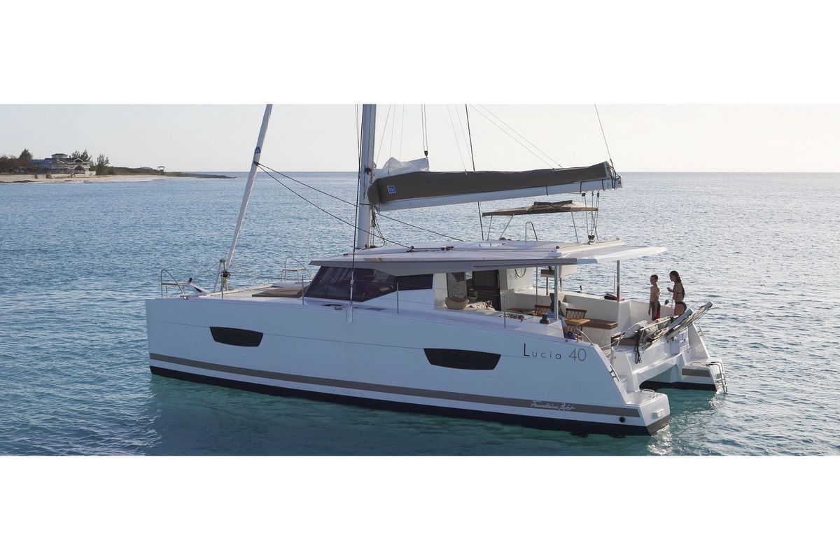 Stella Luna, a Fountaine Pajot Lucia 40 catamaran at Punat, Croatia