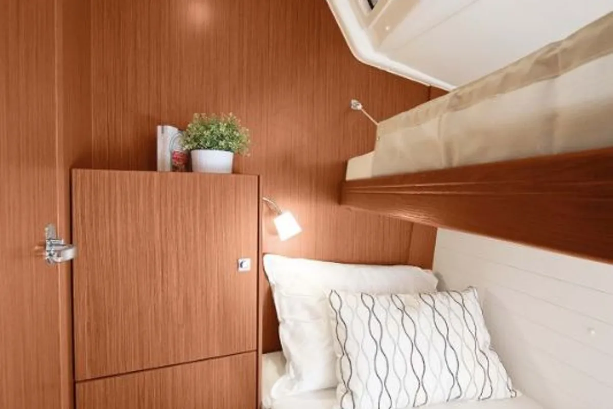 Cabin on Konstantinos II, a Bavaria Cruiser 51 sailboat at Municipal Unit of Lefkada, Greece