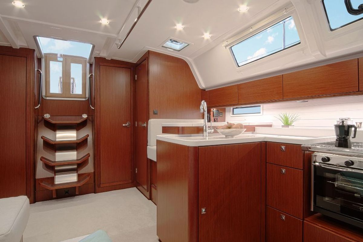 Galley of Konstantinos II, a Bavaria Cruiser 51 sailboat at Municipal Unit of Lefkada, Greece