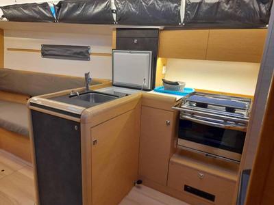 Galley of Anatema, a Jeanneau Sun Odyssey 349 sailboat at Piombino, Italy