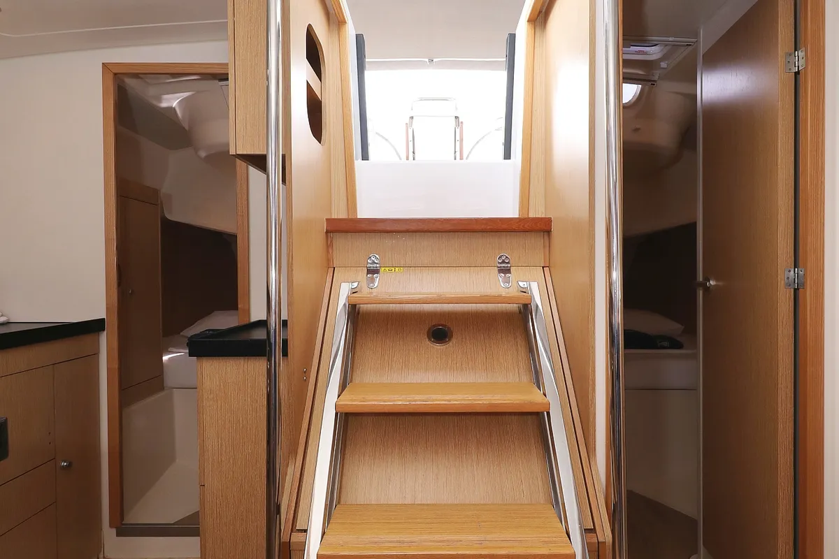 Salon of Susso, a Hanse Yachts Hanse 455 sailboat at Grad Biograd na Moru, Croatia