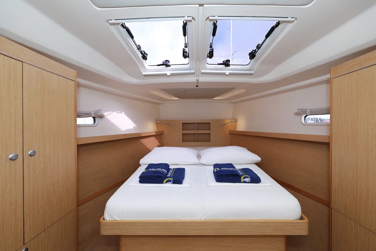 Galley of Susso, a Hanse Yachts Hanse 455 sailboat at Grad Biograd na Moru, Croatia