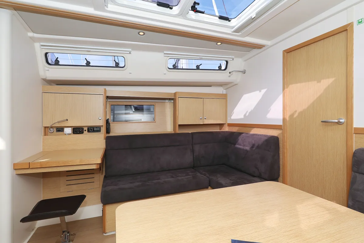 Salon of Susso, a Hanse Yachts Hanse 455 sailboat at Grad Biograd na Moru, Croatia
