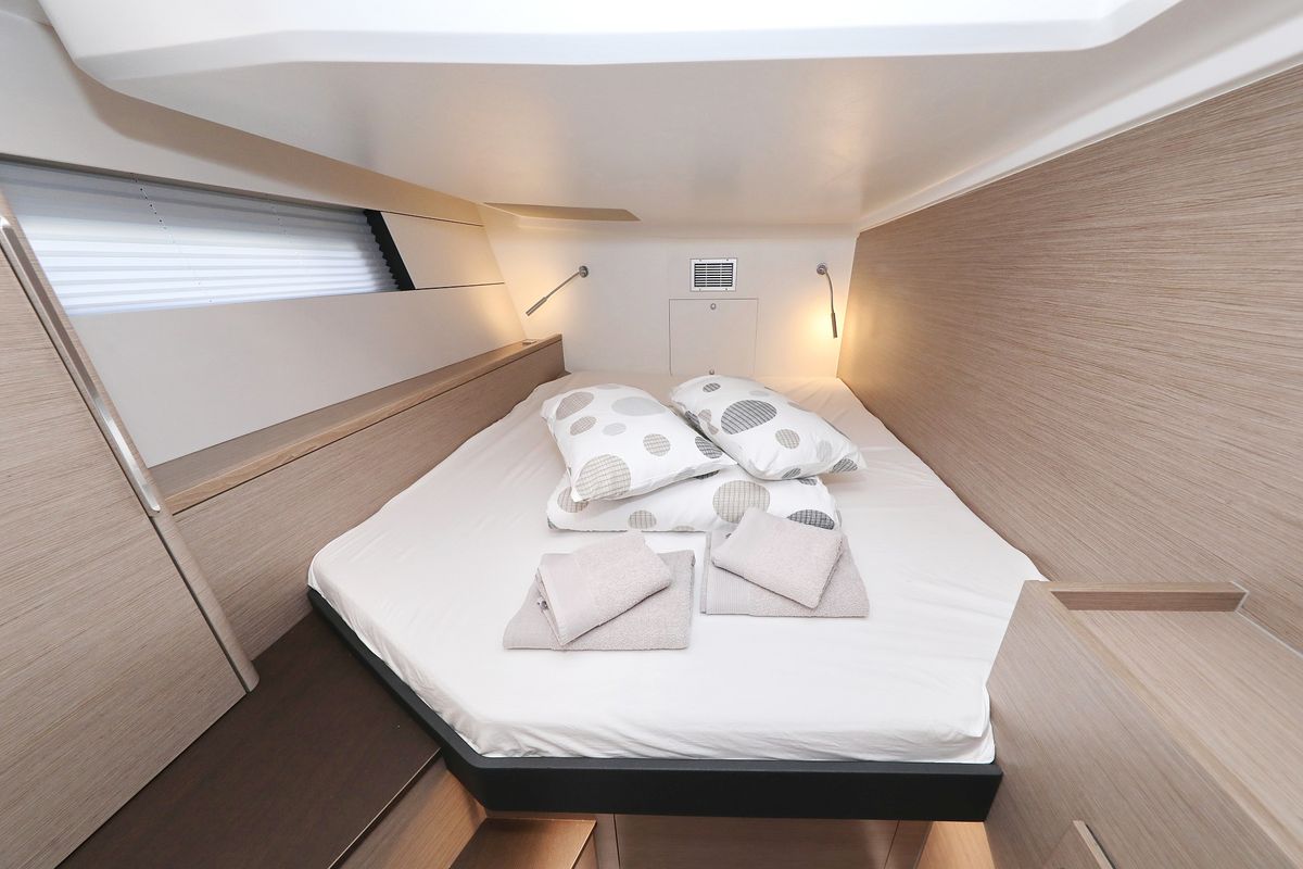 Cabin on Simply Relax, a Hanse Yachts Hanse 460 sailboat at Općina Sukošan, Croatia
