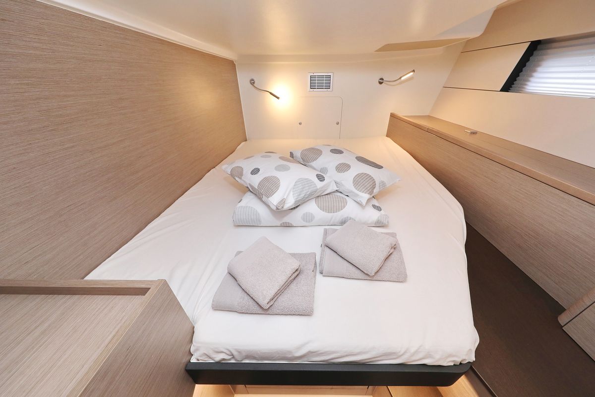 Cabin on Simply Relax, a Hanse Yachts Hanse 460 sailboat at Općina Sukošan, Croatia