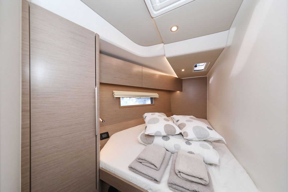 Cabin on Simply Relax, a Hanse Yachts Hanse 460 sailboat at Općina Sukošan, Croatia