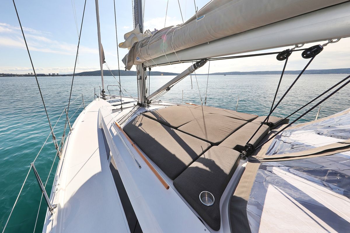 Deck of Simply Relax, a Hanse Yachts Hanse 460 sailboat at Općina Sukošan, Croatia