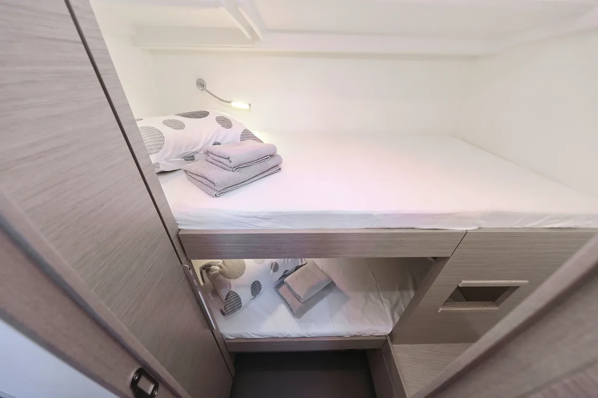 Cabin on Simply Relax, a Hanse Yachts Hanse 460 sailboat at Općina Sukošan, Croatia