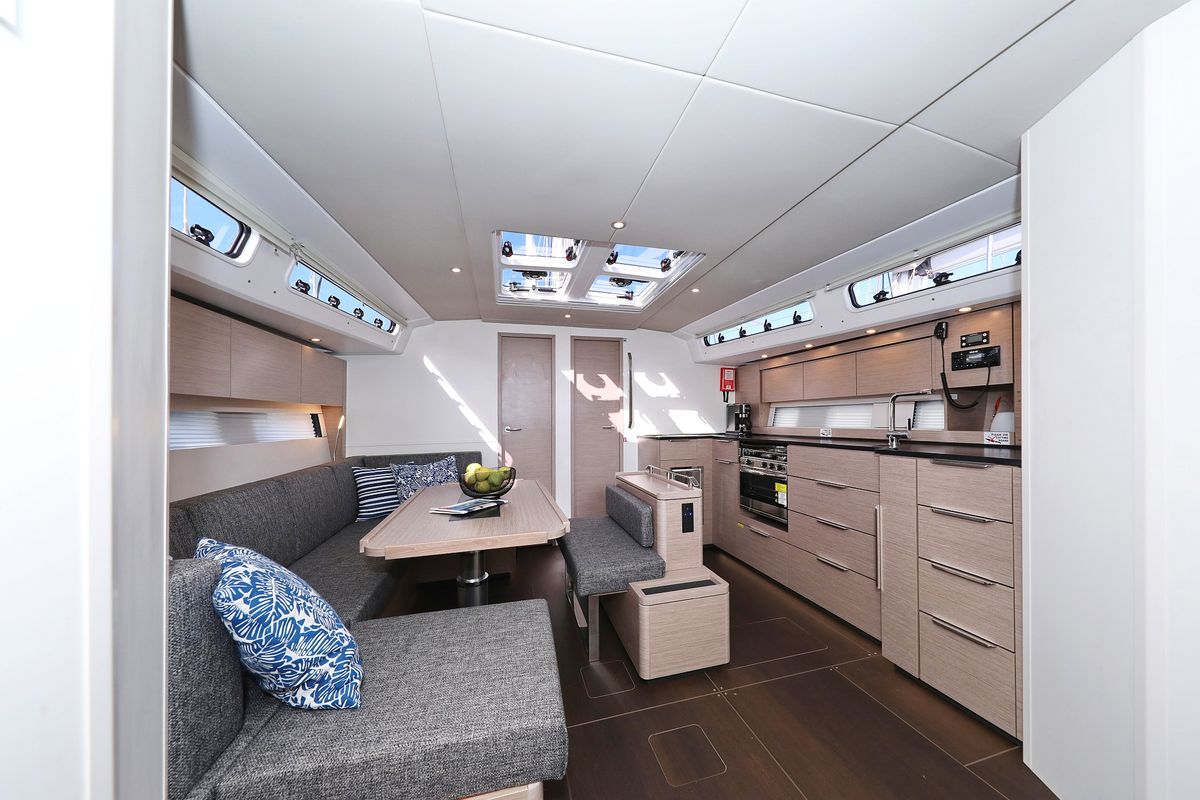 Salon of Simply Relax, a Hanse Yachts Hanse 460 sailboat at Općina Sukošan, Croatia