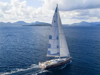 AYCA, a Beneteau Oceanis 52 sailboat at Kos, Greece