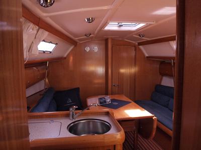 Galley of Sea Star, a Bavaria 32 sailboat at Primošten, Croatia