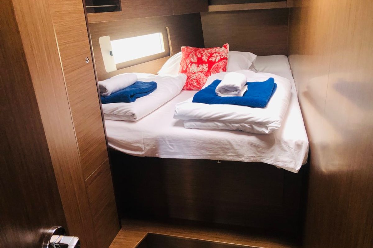 Cabin on Black Jack, a Beneteau Oceanis 46.1 sailboat at Dubrovnik, Croatia