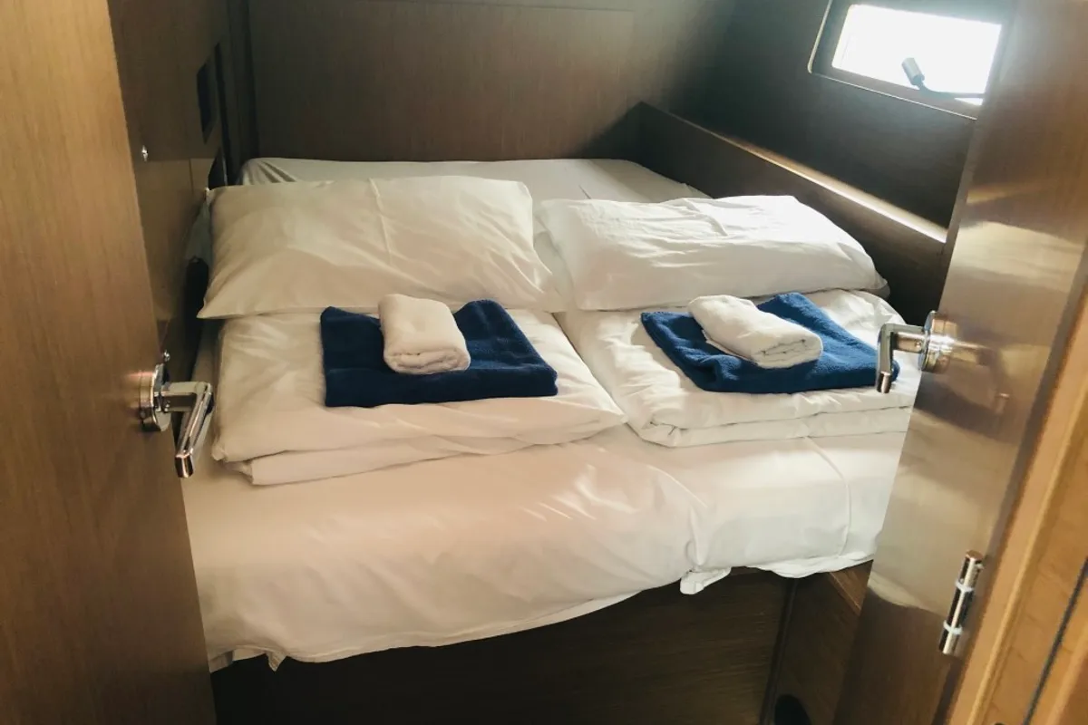 Cabin on Black Jack, a Beneteau Oceanis 46.1 sailboat at Dubrovnik, Croatia