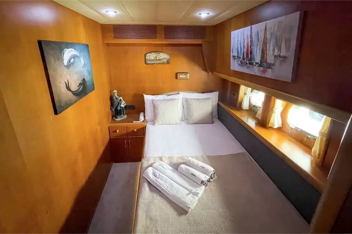 Cabin on Sirocco, a Gulet Motoryacht yacht at Fethiye, Turkey