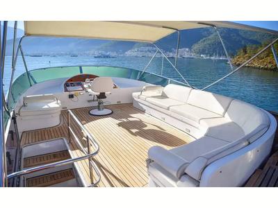 Cockpit of Sirocco, a Gulet Motoryacht yacht at Fethiye, Turkey