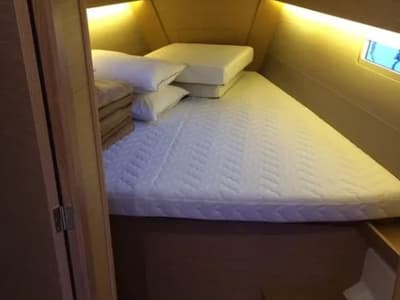 Cabin on Iliana, a Dufour 412 GL sailboat at Kontokali, Greece
