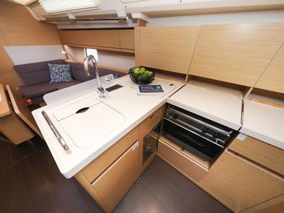 Galley of Blue Eagle, a Hanse Yachts Hanse 418 sailboat at Grad Kaštela, Croatia