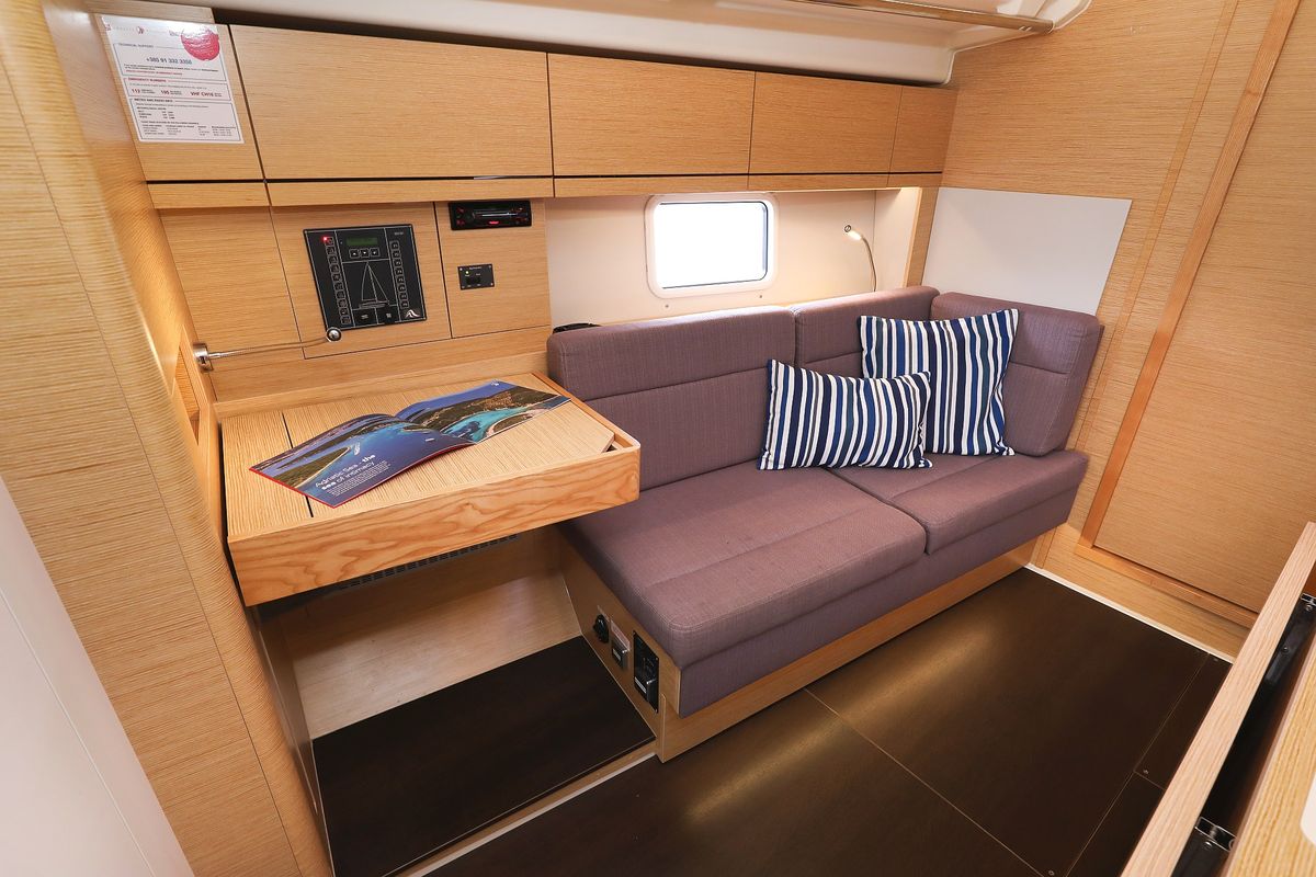 Salon of Blue Eagle, a Hanse Yachts Hanse 418 sailboat at Grad Kaštela, Croatia