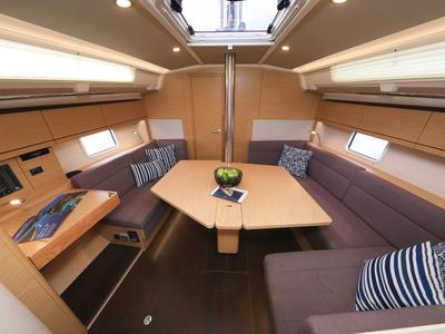 Salon of Blue Eagle, a Hanse Yachts Hanse 418 sailboat at Grad Kaštela, Croatia
