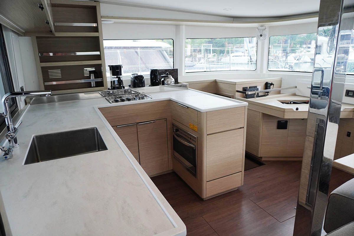Ghost Buster, a Lagoon 46 catamaran at Seychelles, Eden Island Marina, Seychelles