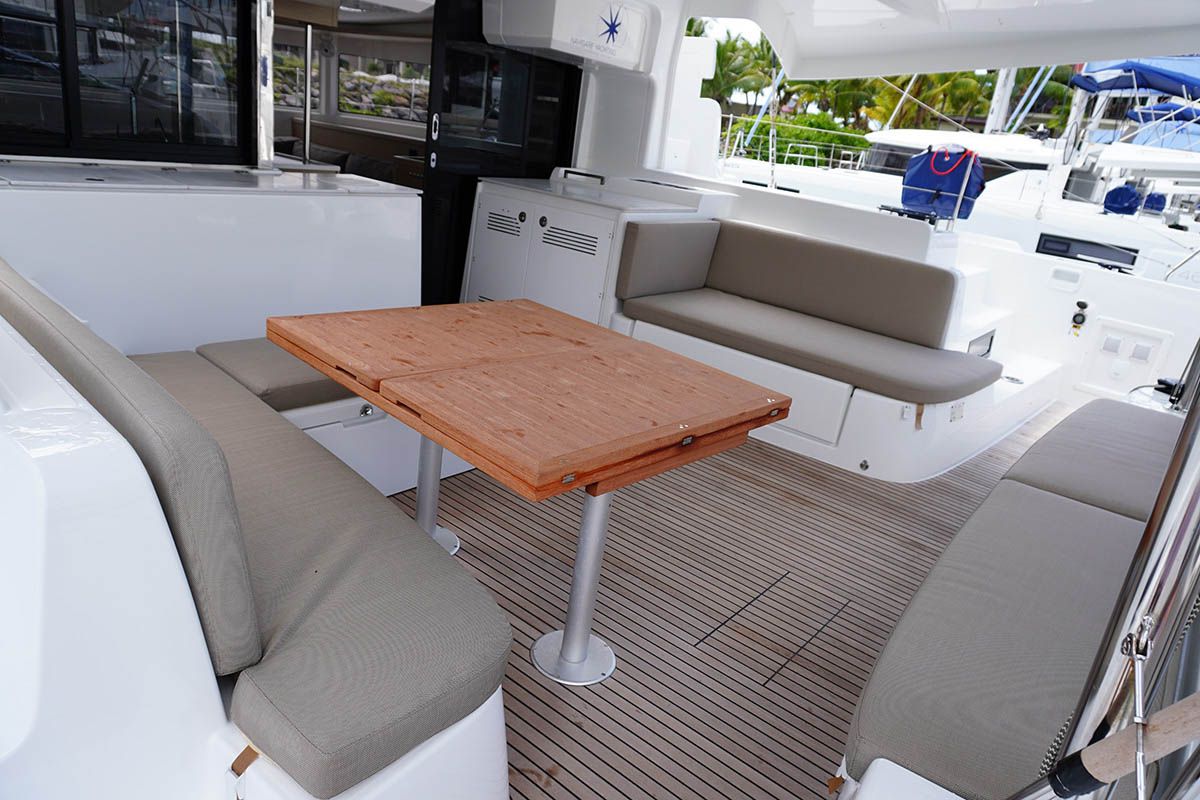 Ghost Buster, a Lagoon 46 catamaran at Seychelles, Eden Island Marina, Seychelles