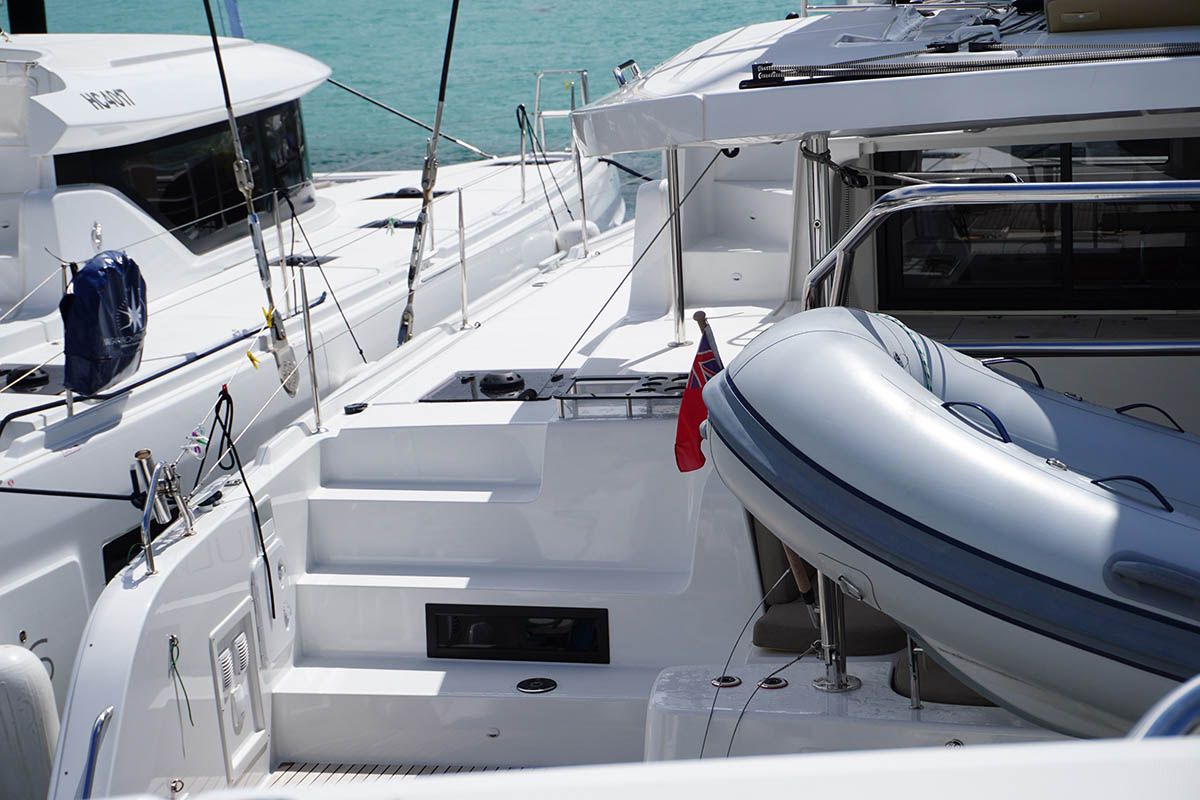 Ghost Buster, a Lagoon 46 catamaran at Seychelles, Eden Island Marina, Seychelles