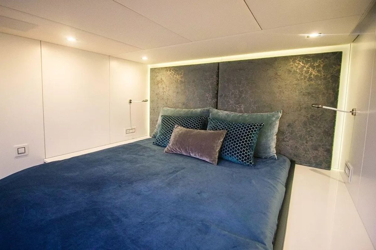 Cabin on Liberta, a Sunreef Yachts Sunreef 50 catamaran at Alameda, United States