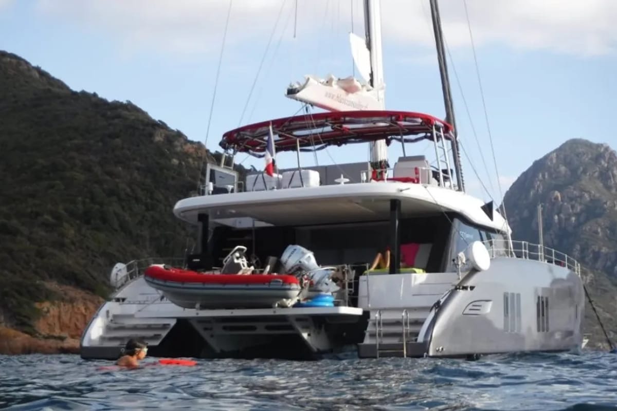 Galley of Liberta, a Sunreef Yachts Sunreef 50 catamaran at Alameda, United States