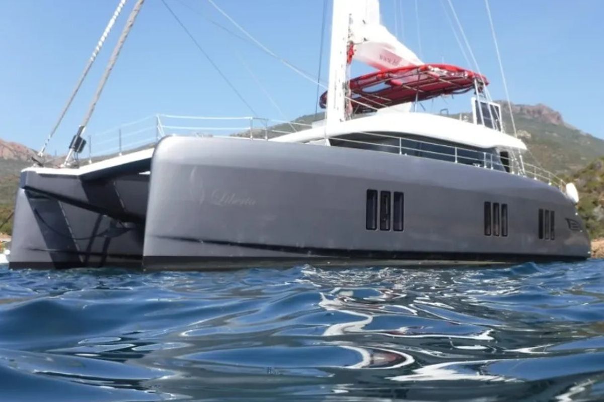 Exterior view of Liberta, a Sunreef Yachts Sunreef 50 catamaran at Alameda, United States