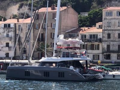 Exterior view of Liberta, a Sunreef Yachts Sunreef 50 catamaran at Alameda, United States