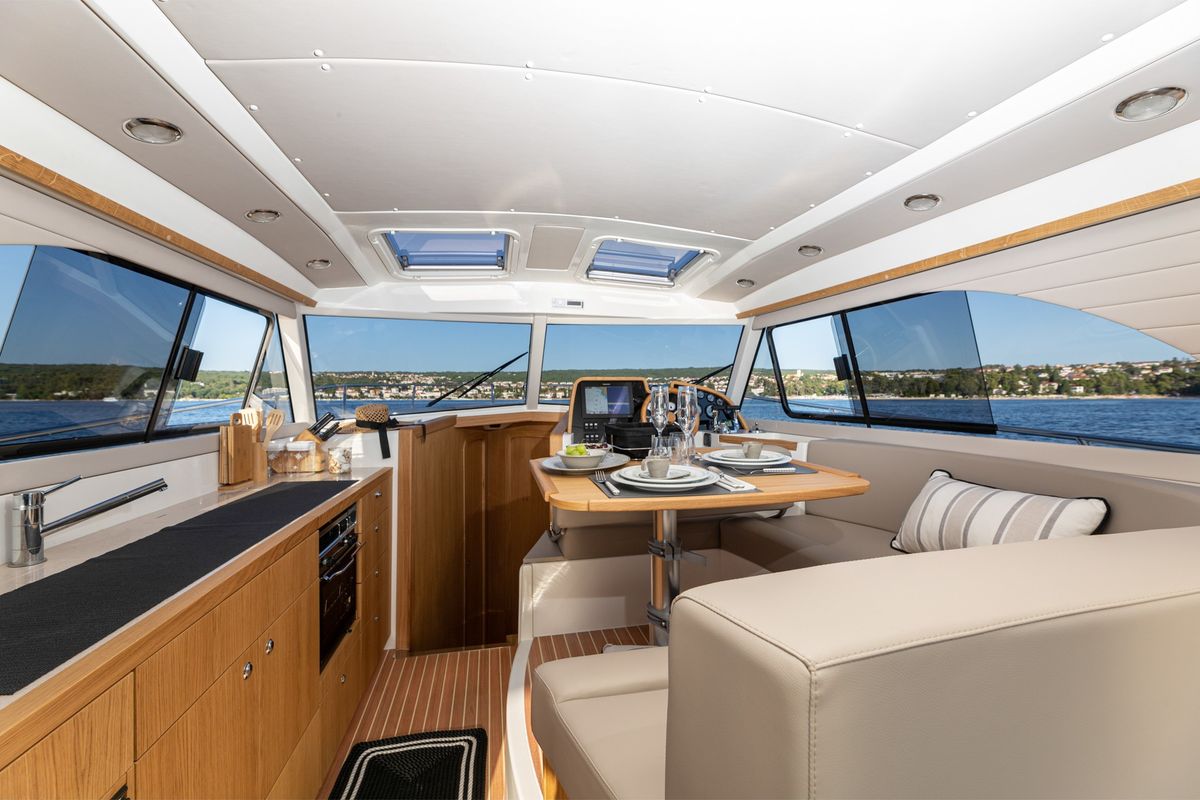 Salon of Gaja, a SAS - Vektor Adriana 36 motorboat at Novi Vinodolski, Croatia