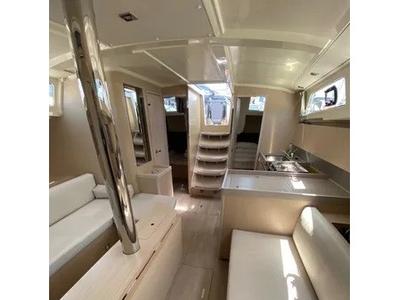 Salon of Kalypso, a Beneteau Oceanis 41.1 sailboat at Kos, Greece