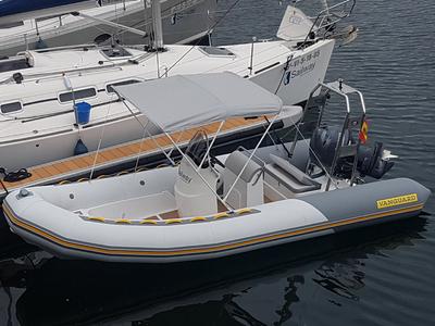 Exterior view of Sailway Siete, a Gulet Vanguard DR-560 motorboat at Vigo, Spain