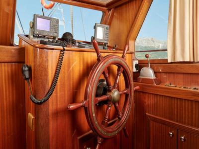 Cockpit of QUEEN OF ADRIATIC, a Gulet Gulet gulet at Grad Kaštela, Croatia