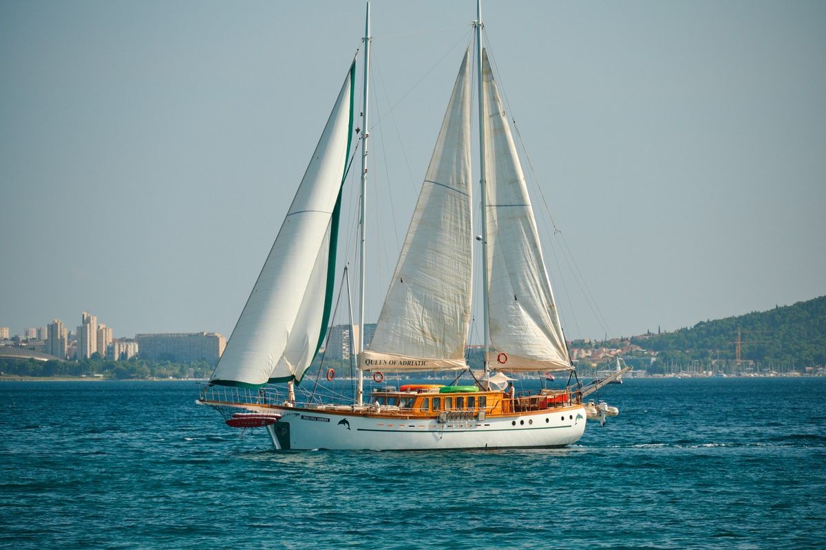 Exterior view of QUEEN OF ADRIATIC, a Gulet Gulet gulet at Grad Kaštela, Croatia