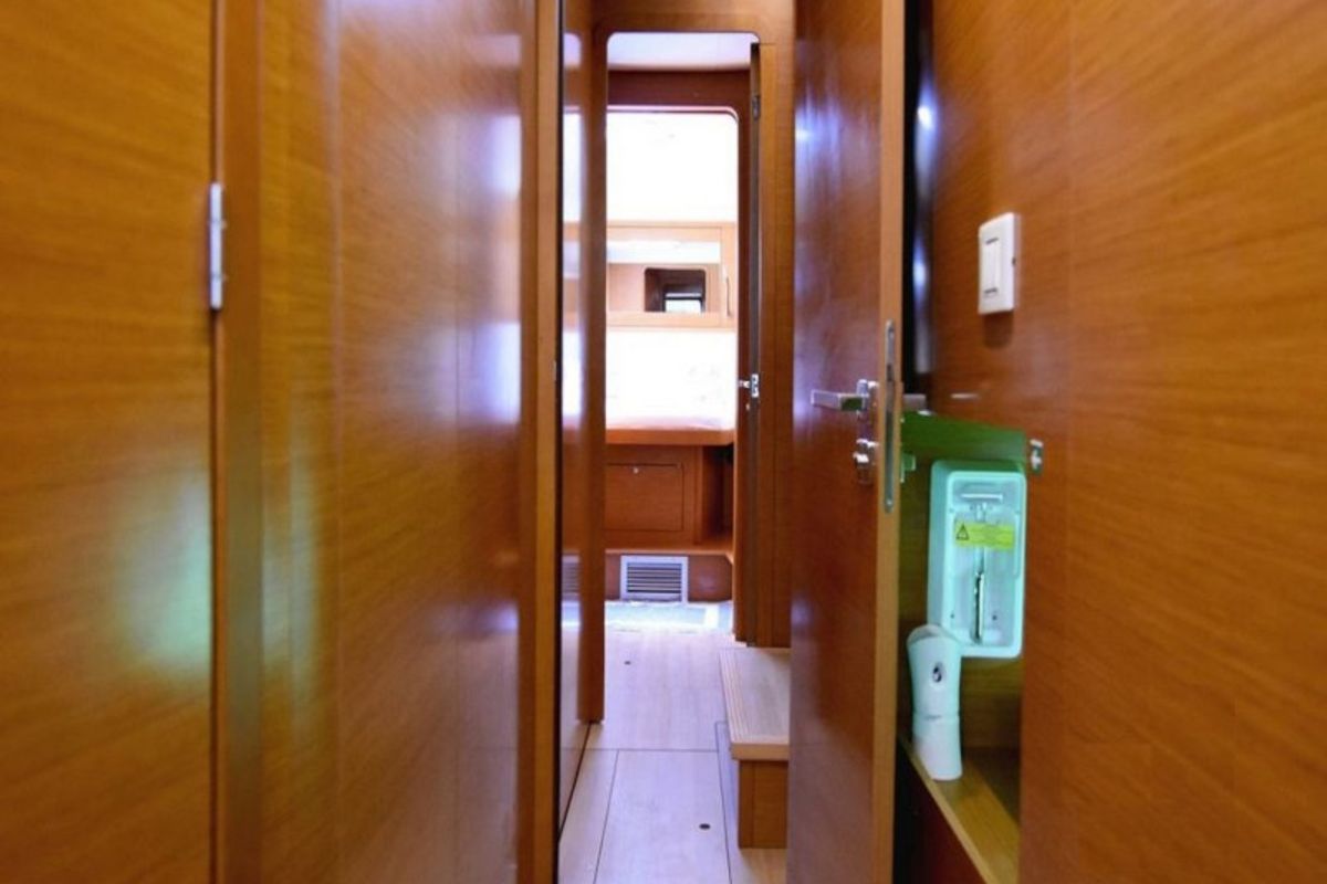 Omiros II, a Lagoon 450 Fly catamaran at Athens, Greece
